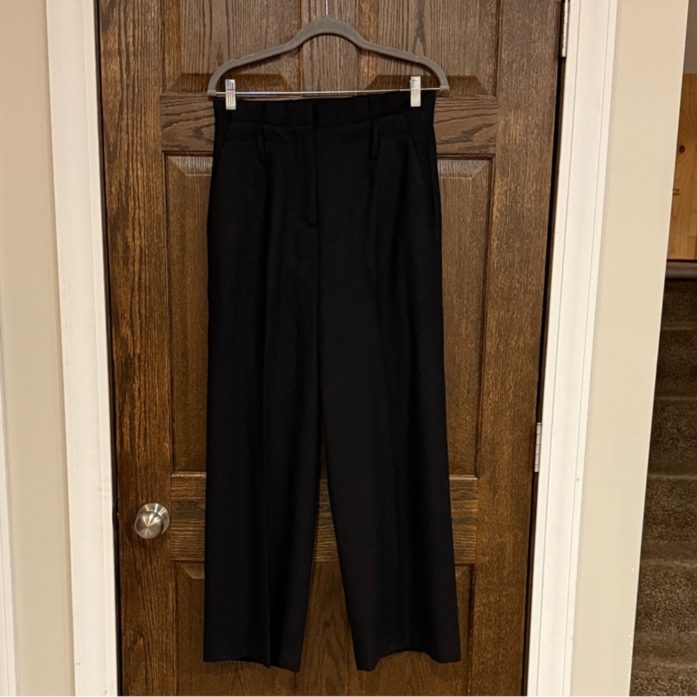 Boden Wool Blend Black Wide Leg Women's Pants 8P